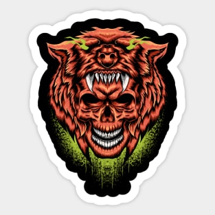 SKULL IN WOLF Sticker